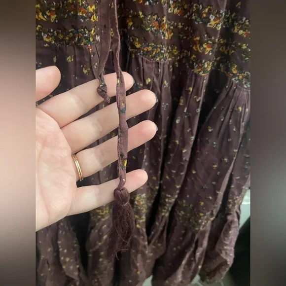 Free People Rare Feelings Maxi Dress | Purple Combo | Size XS | Boho Cottagecore - Picture 9 of 13